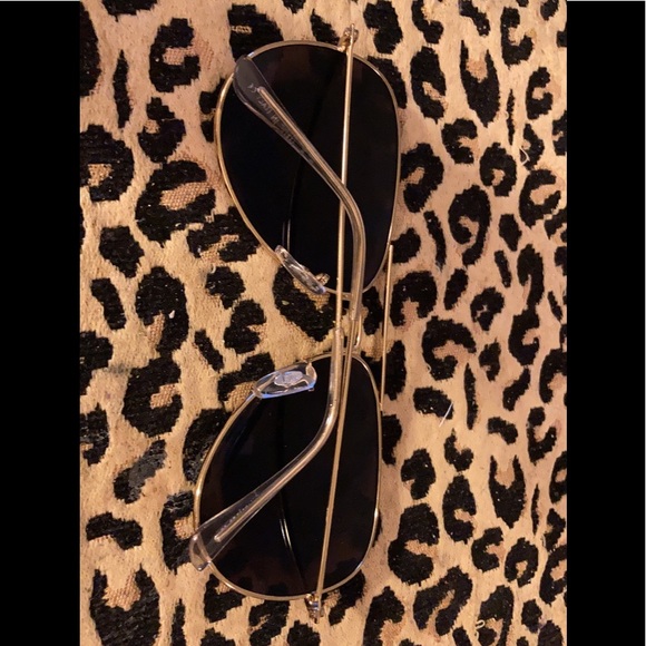 ray bans gold frame with blue lens - Picture 2 of 2